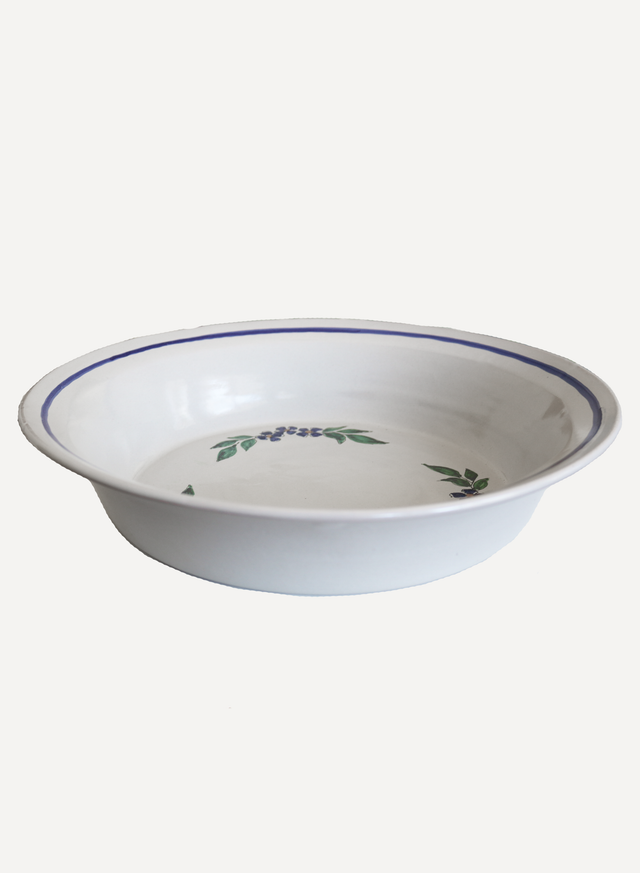 Hand-Painted Floral Motif Salad Bowl