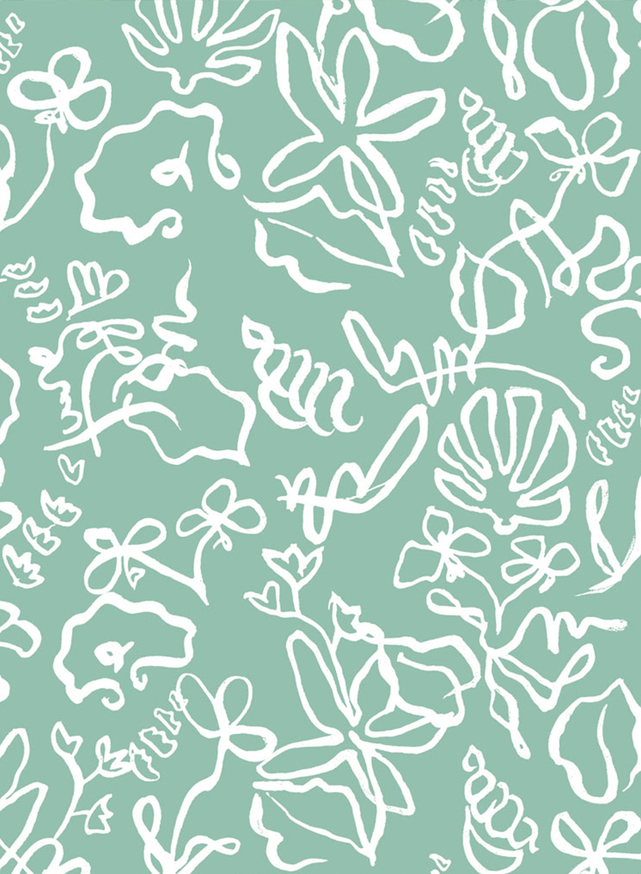 High Tide Inverted Seafoam Wallpaper by the Roll