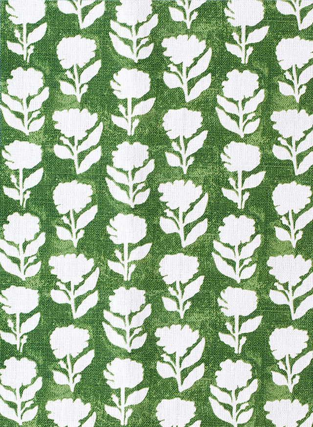 Marigold Solid Dark Green Fabric
