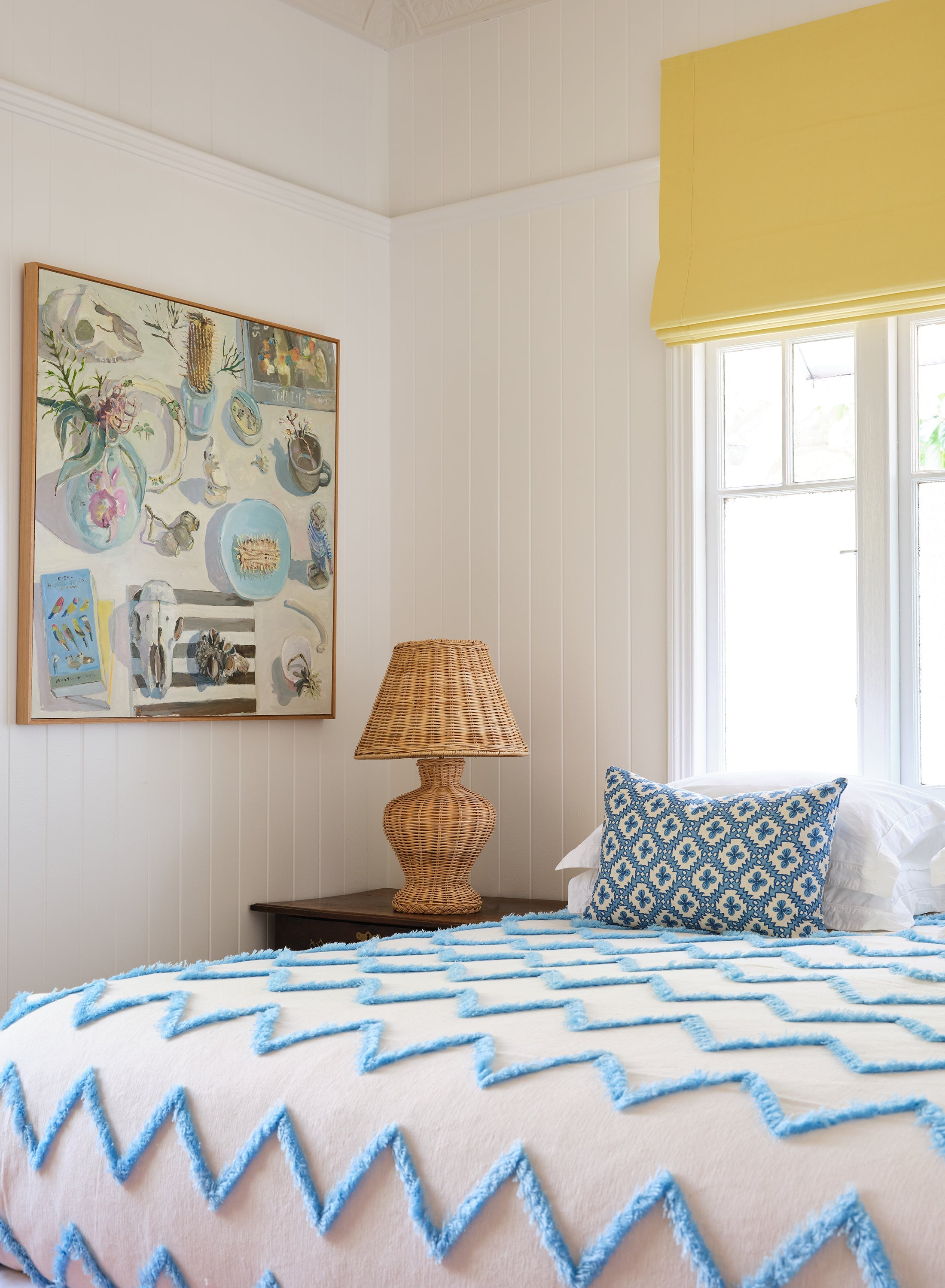 Paloma Blue on Blue Wallpaper by the Roll