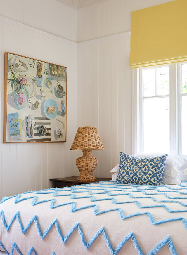 Paloma Blue on Blue Wallpaper by the Roll