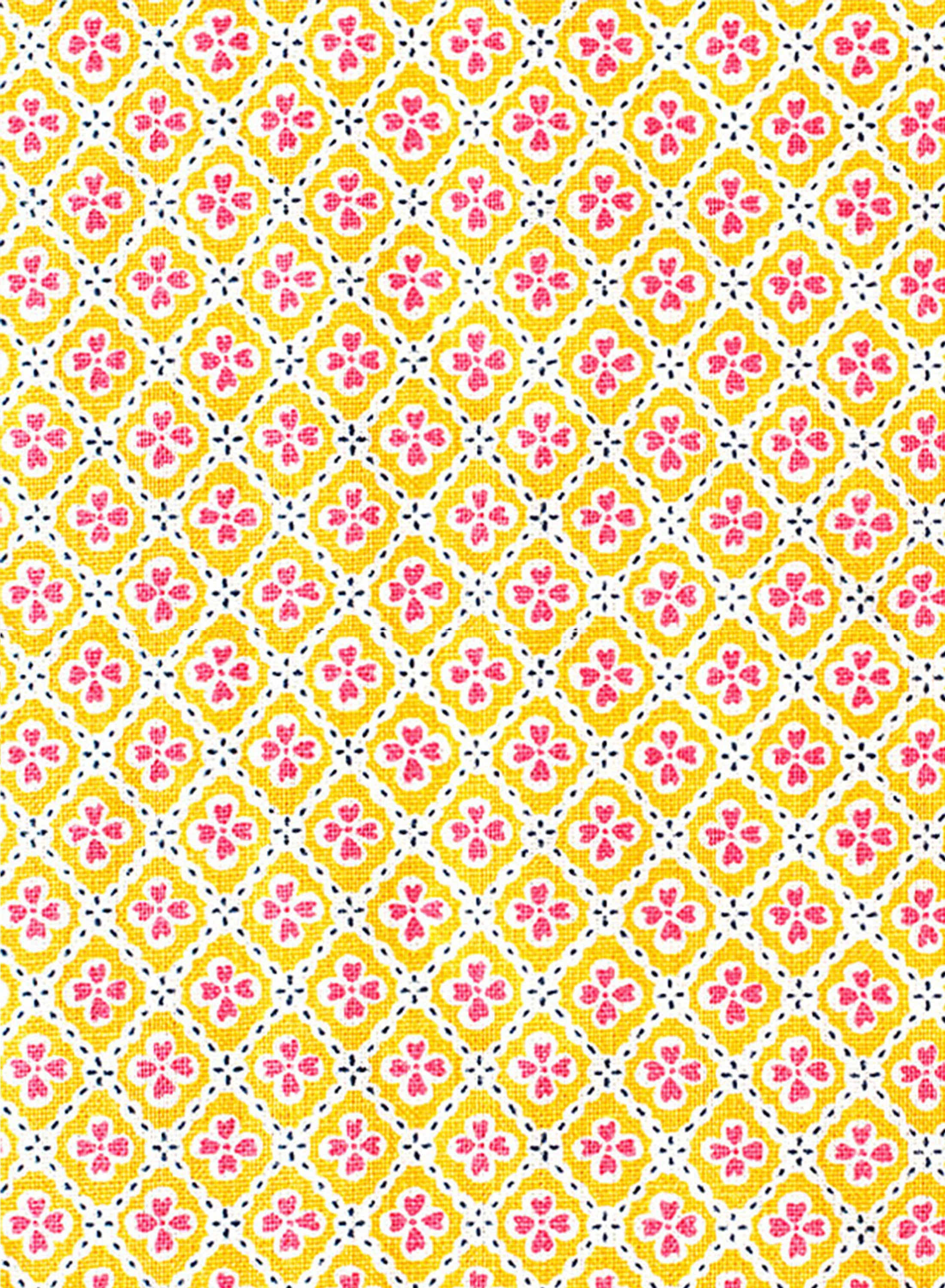 Paniola Multi Yellow, Pink and Navy Fabric - Custom-order Only