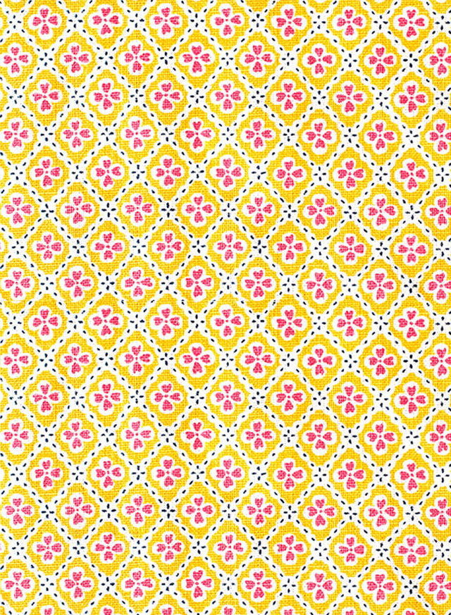 Paniola Multi Yellow, Pink and Navy Fabric - Custom-order Only