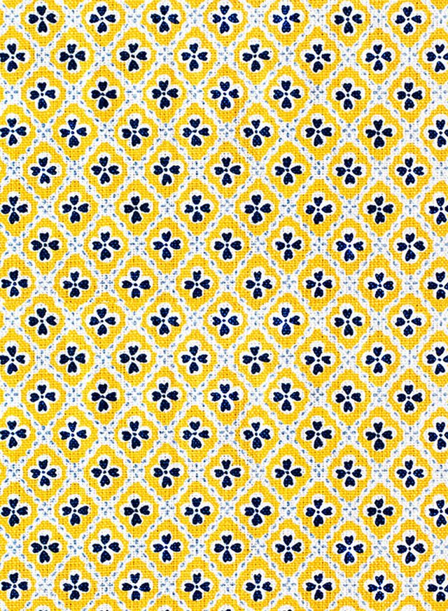 Paniola Multi Yellow, Navy and Light Blue Fabric - Custom-order Only