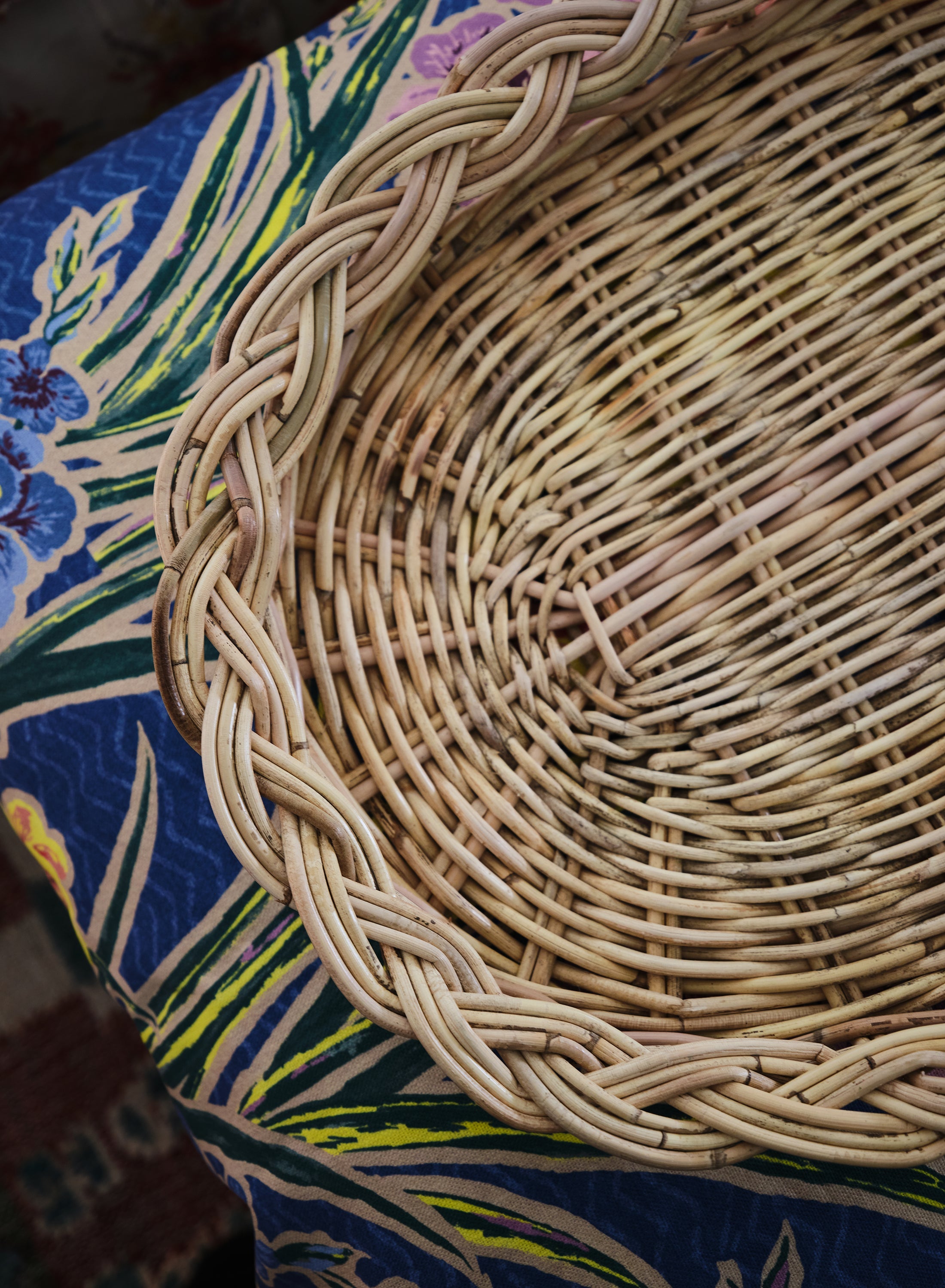 Oval Rattan Tray
