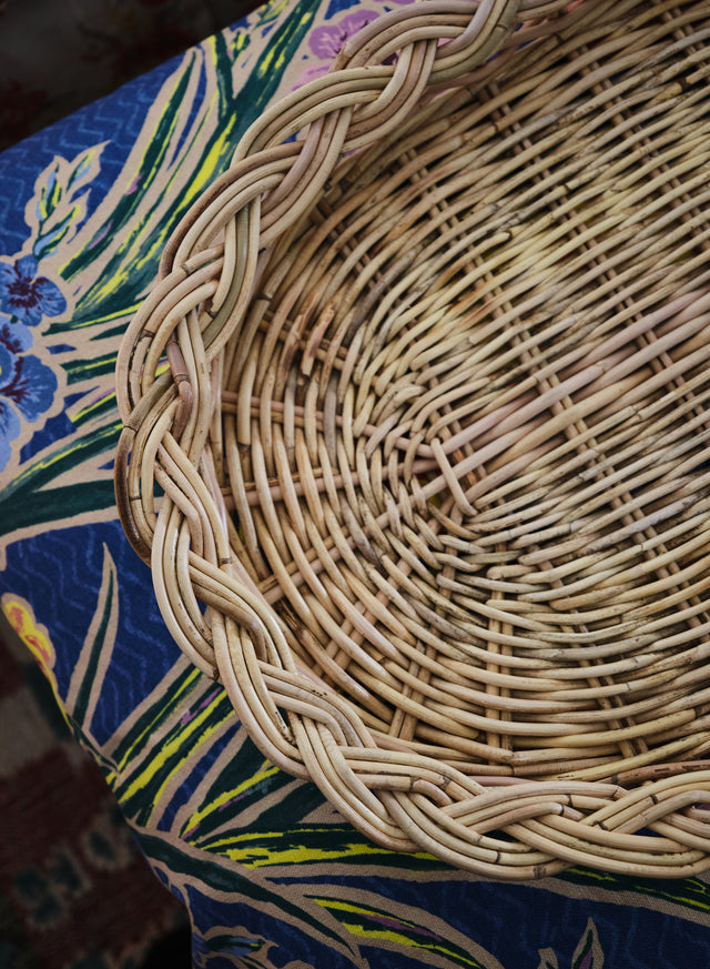 Oval Rattan Tray
