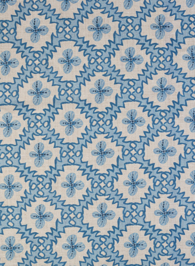 Paloma Blue on Blue Fabric