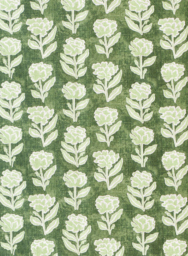 Marigold Multi Dark Green and Light Green Fabric