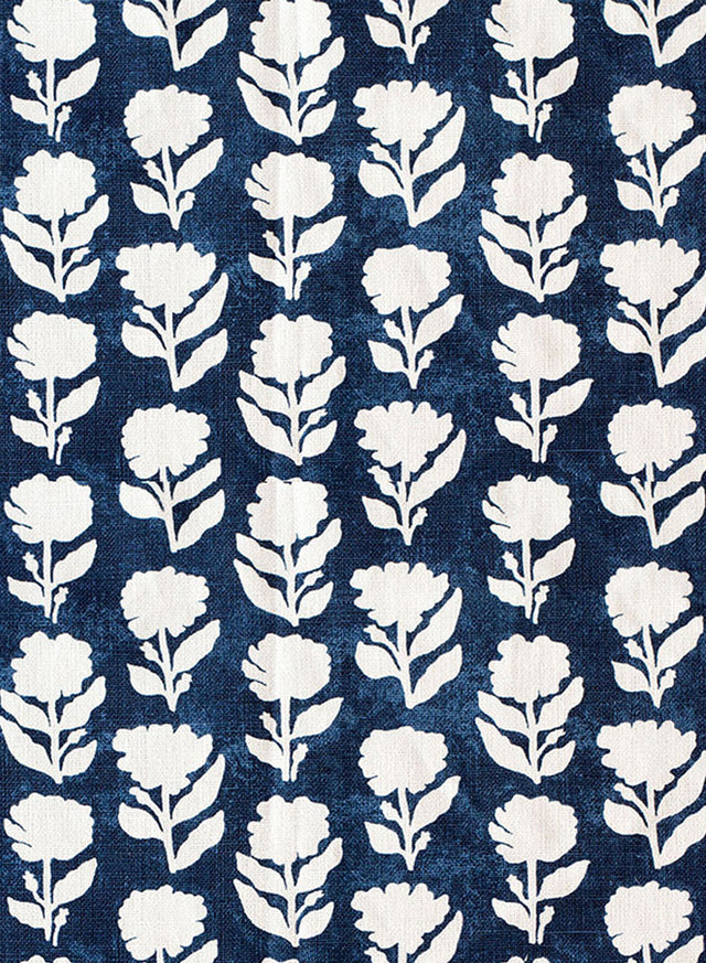 Marigold Solid Navy Fabric Sample