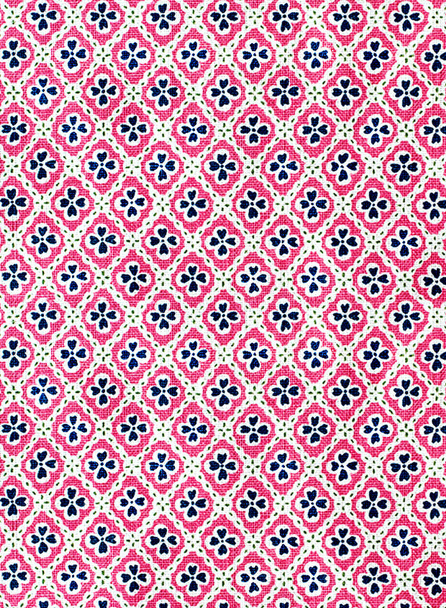 Paniola Multi Pink, Navy and Dark Green Fabric - Custom-order Only