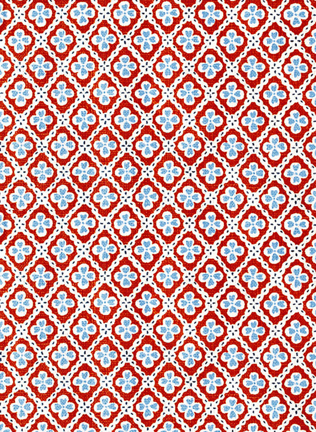 Paniola Multi Red, Light Blue and Navy Fabric