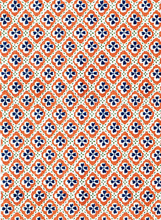 Paniola Multi Pumpkin, Navy and Dark Green Fabric - Custom-order Only