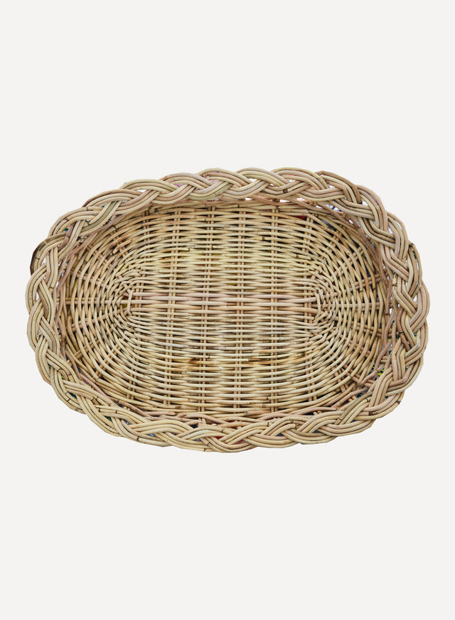 Oval Rattan Tray