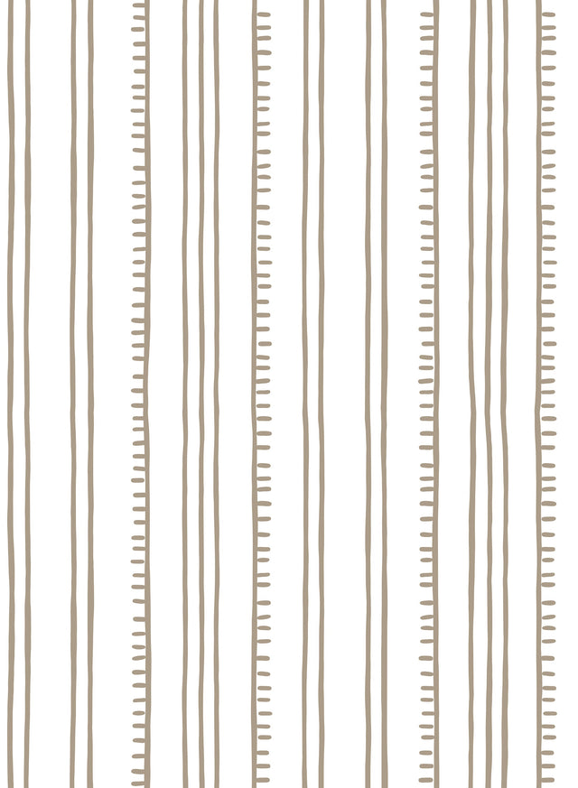 Higgledy Piggledy Stripe Taupe Wallpaper Sample