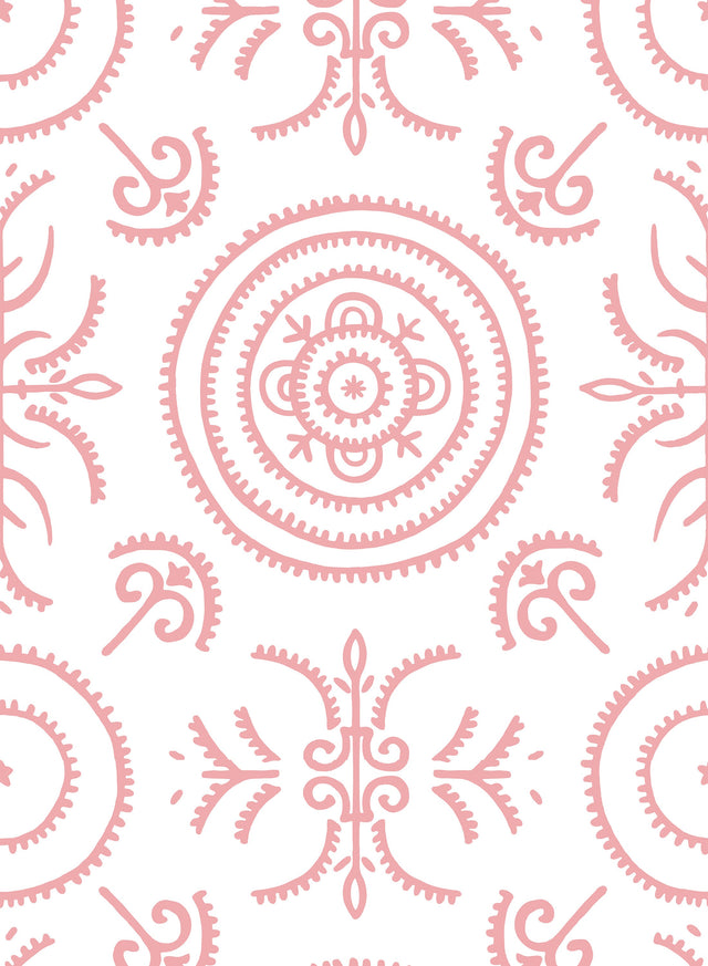 Round and Round the Garden Pink Wallpaper Sample