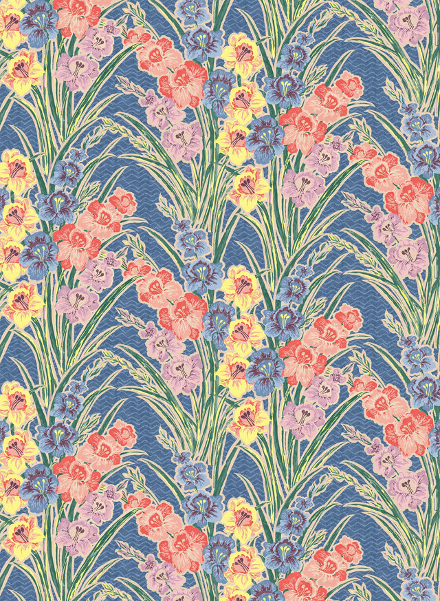 Gladiolus Blue Wallpaper by the Roll