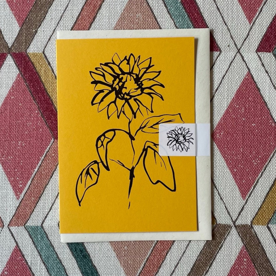 Narcissus Greeting Card col. Burnt Butter