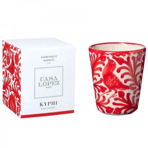 Ceramic Candle - Kyphi (Red)