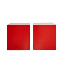 Load image into Gallery viewer, Glossy Red 2pack Plinth Side Tables
