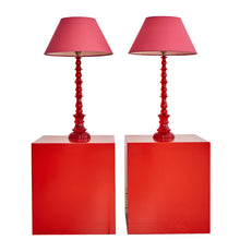 Load image into Gallery viewer, Glossy Red 2pack Plinth Side Tables

